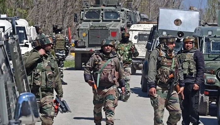 Indian troops in Kashmir. — Radio Pakistan