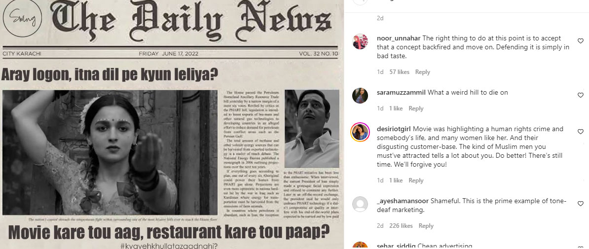 Karachis restaurant slammed online for using Gangubai Kathiawadi scenes for promotional ad