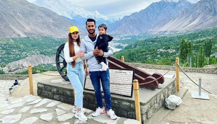Hassan Ali vacationing in the Northern areas with his wife, Samiya Hassan Ali, and daughter.  — Sohail Imran