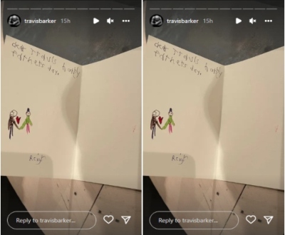 Kourtney Kardashians kids make sweet Fathers Day cards for stepdad Travis Barker