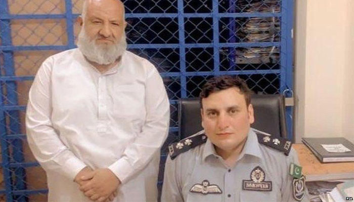 Mohammad Basharat (left) pictured in custody. — FIA