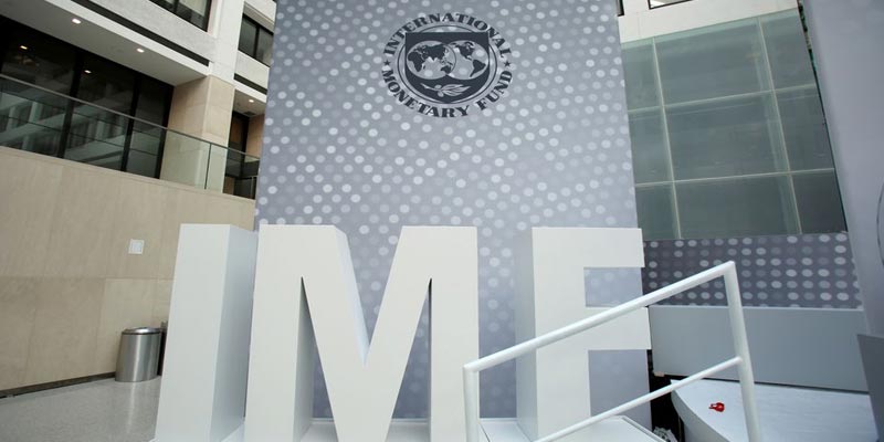 International Monetary Fund logo is seen inside the headquarters at the end of the IMF/World Bank annual meetings in Washington, US, October 9, 2016. Reuters/File