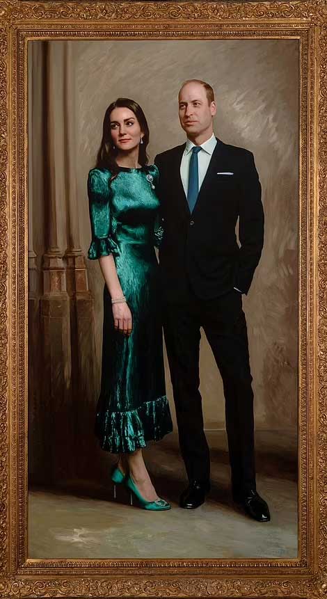 Kate Middleton and Prince Williams first official joint portrait unveiled - Fans react with delight