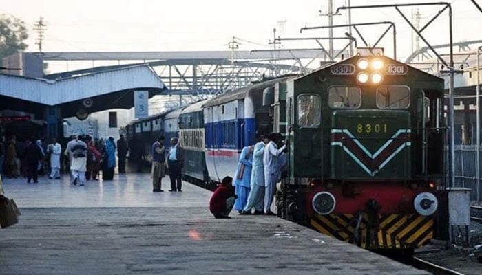 Representational image of a train waiting on the platform in Pakistan. — AFP/File