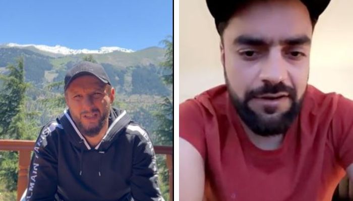 Pakistans legendary cricketer Shahid Afridi andstar Afghanistan cricketer Rashid Khan — Geo.tv