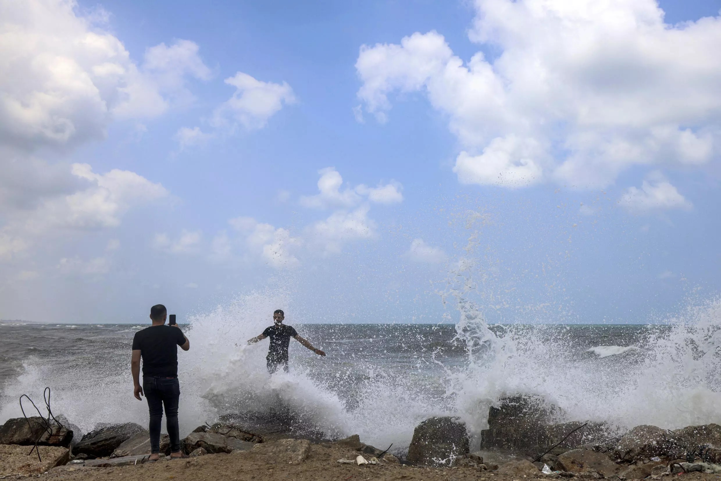 Palestinians in the Israeli-blockaded Gaza Strip are rediscovering the pleasures of the Mediterranean.—AFP