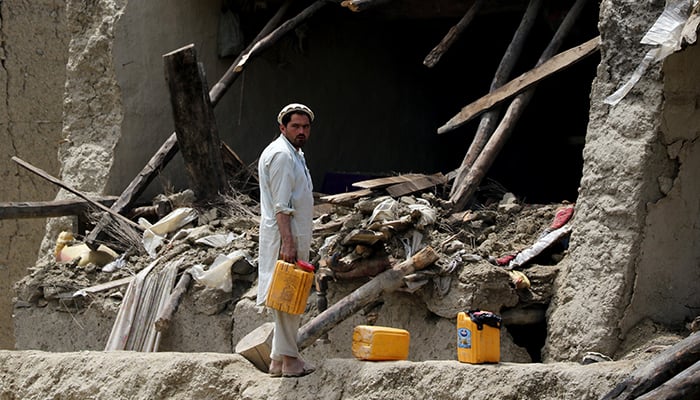 An Afghan man looks on in front of a damaged property after a recent earthquake in Gayan, Afghanistan, on June 23, 2022. Picture taken June 23, 2022. — Reuters