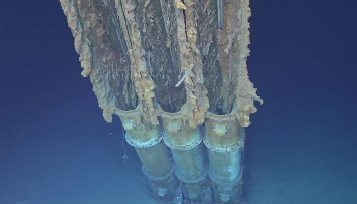 Torpedo tubes of the wreck of the USS Samuel B Roberts, which is resting at 6,895 metres, making it the deepest shipwreck ever located, according to the team that filmed it.—AFP