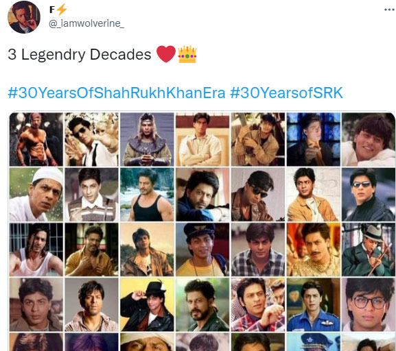 Twitter celebrates Shah Rukh Khan’s 30 years in Bollywood: Changes Indian Cinema