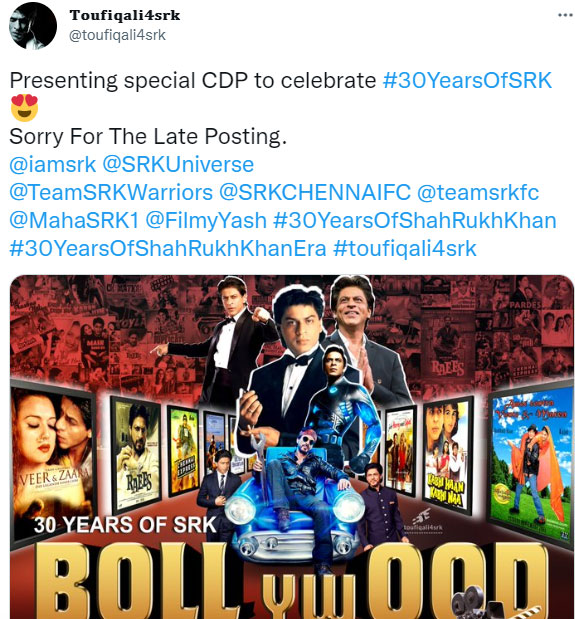 Twitter celebrates Shah Rukh Khan’s 30 years in Bollywood: Changes Indian Cinema