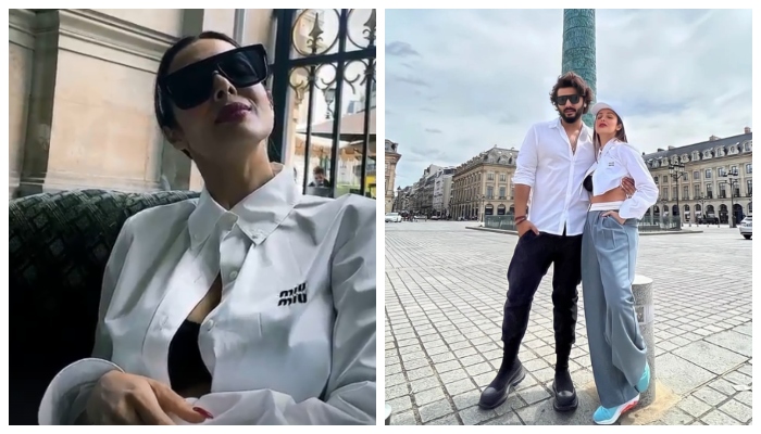 Malaika Arora, Arjun Kapoor deck up in white as they pose stylishly in ...