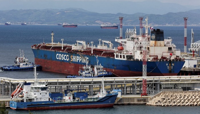Yang Mei Hu oil products tanker owned by COSCO Shipping gets moored at the crude oil terminal Kozmino on the shore of Nakhodka Bay near the port city of Nakhodka, Russia June 13, 2022.—Reuters