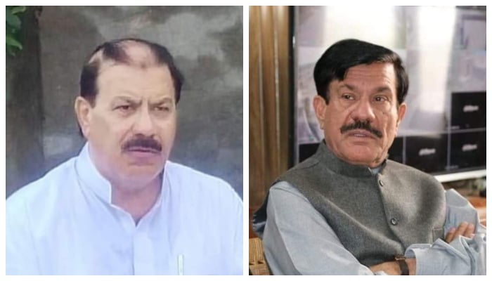 PTIs Irfanullah Niazi (left) and PML-Ns Saeed Akbar Khan Nawani will be contesting the by-poll on PP-90. — Photos by author