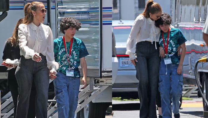 Jennifer Lopez hangs out with her child on set of Ben Afflecks film