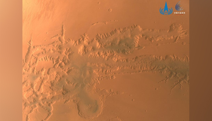 An image of Mars taken by Chinas Tianwen-1 unmanned probe is seen in this handout image released by China National Space Administration (CNSA) June 29, 2022. — Reuters