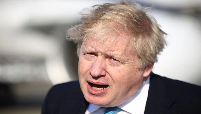 British Prime Minister Boris Johnson arrives to take part in a NATO summit to discuss Russias invasion of Ukraine, in Brussels, Belgium March 24, 2022. — Reuters