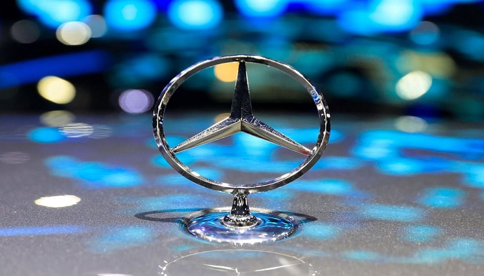 Mercedes logo is seen on the Mercedes E300e EV car at the Bangkok International Motor Show in Bangkok, Thailand, March 30, 2022. —Reuters