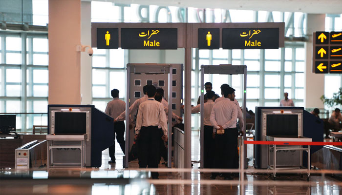 A view of Covid-19 testing facilities which were set up at eight major airports in Islamabad, Karachi, and Lahore. — AFP/File