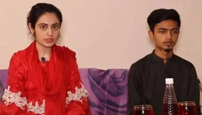 Dua Zahra and her husband Zaheer Ahmed. — Screengrab from Dua Zahras YouTube interview