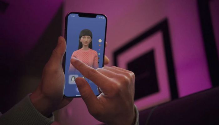 An undated handout image from U.S. startup Replika shows a user interacting with a smartphone app to customize an avatar for a personal artificial intelligence chatbot, known as a Replika, in San Francisco, California, US. — Reuters