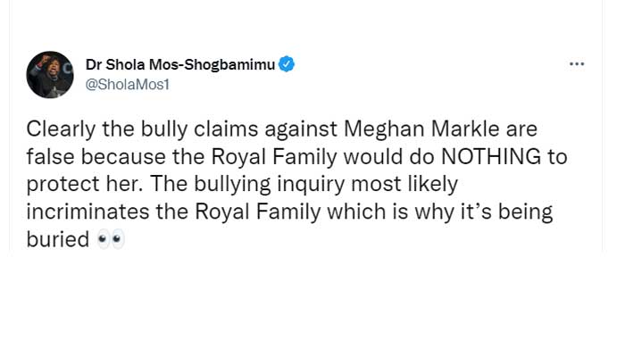 Dr Shola slams royal family in fierce defense of Meghan Markle