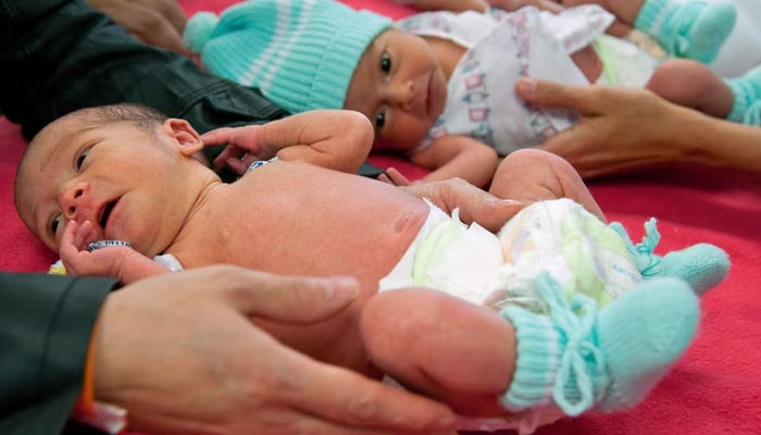 The picture shows newborn babies. — AFP/File