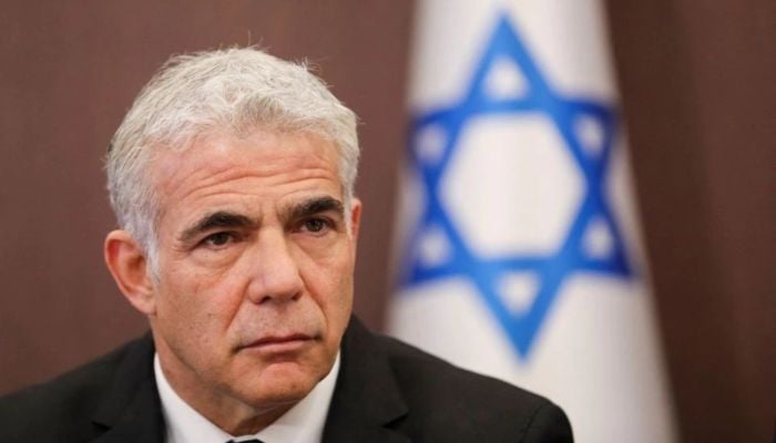 Israeli Foreign Minister Yair Lapid attends a cabinet meeting at the Prime Ministers office in Jerusalem May 15, 2022.—Reuters