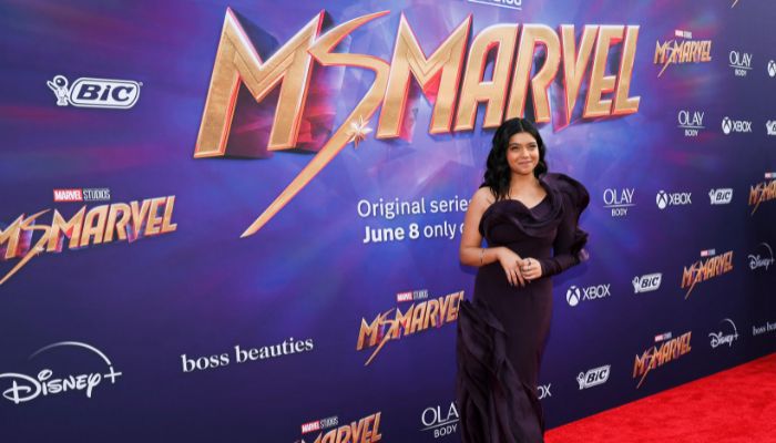 Cast member Iman Vellani attends a premiere for the television series Ms. Marvel in Los Angeles, California, US, June 2, 2022.—Reuters