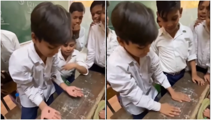 The picture shows a little boy performing a magic trick. — Screengrab/Instagram