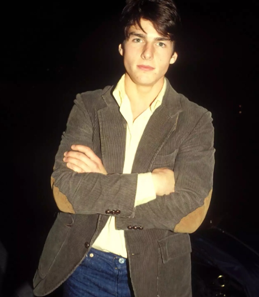 Totally Preppy: A young Tom Cruise wearing a corduroy jacket with elbow patches