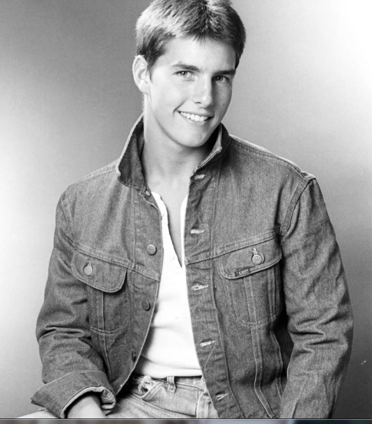 All-American Guy: A popped collar and double denim? Tom Cruise circa 1980 was totally dreamy