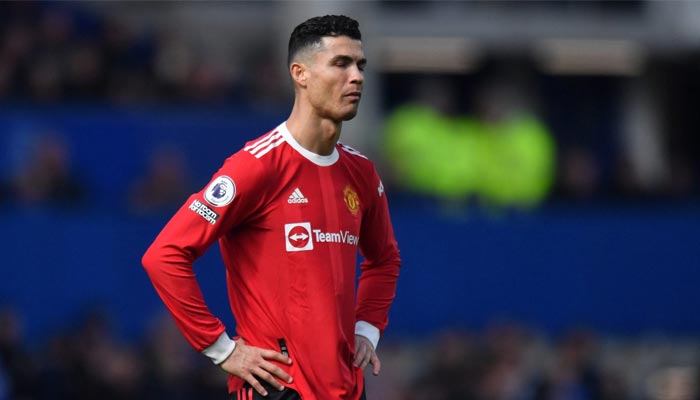 Manchester United’s Portuguese striker Cristiano Ronaldo reacts during the English Premier League football match in Liverpool, north west England on April 9, 2022. — AFP/File