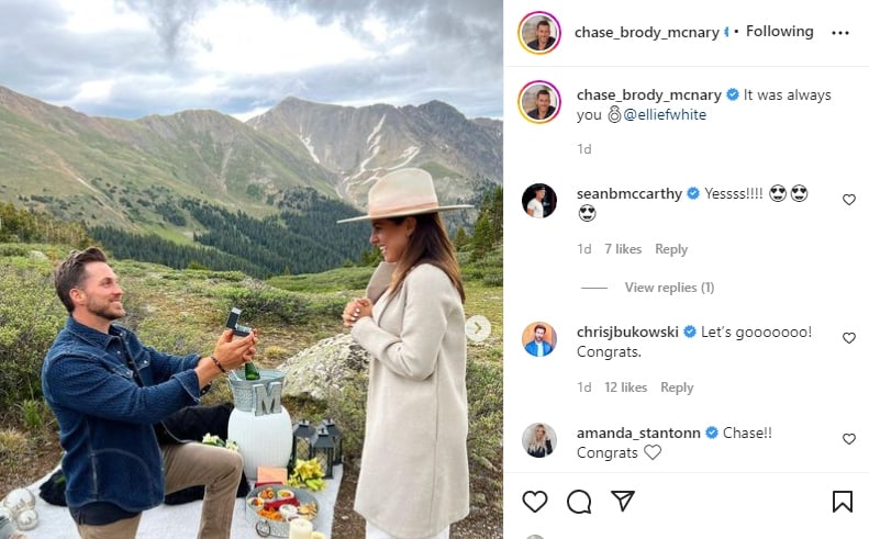 Bachelorette alum Chase McNary announces engagement with girlfriend Ellie White