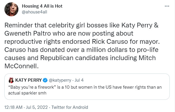 Katy Perry bashed for prochoice tweet on abortion rights: Here’s why