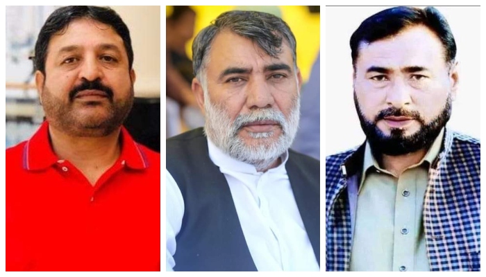 PTIs Qaiser Abbas Magsi, PML-Ns Muhammad Tahir Randhawa and independent candidate Muhammad Riaz. — Reporter