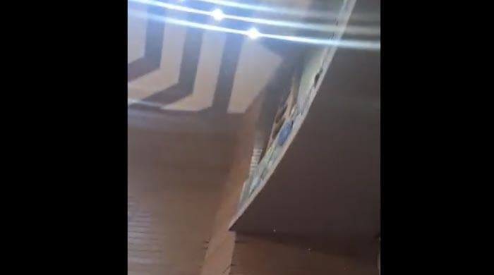 WATCH: Sindh Assembly's roof leaks after heavy rainfall