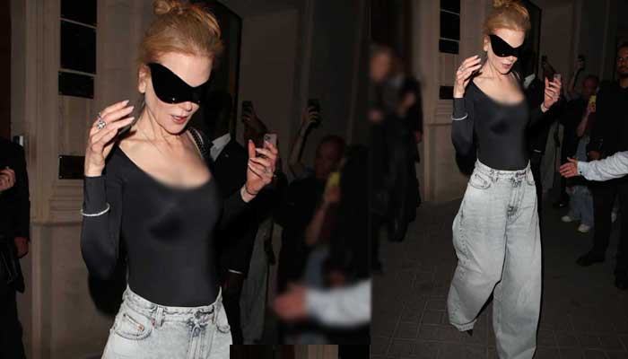 Nicole Kidman tampil berbeda saat tampil dengan kacamata ekstrem dan jeans longgar di Paris