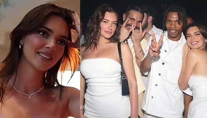 Kendall Jenner rubs shoulders with Drake and Lil Baby at Michael Rubins star-studded bash