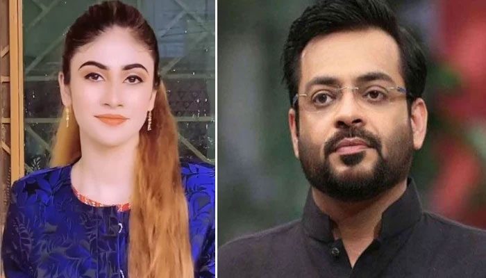 Dania Malik (left) and Aamir Liaquat.