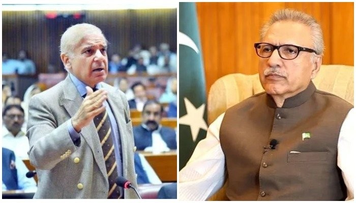 Prime Minister Shehbaz Sharif (left) and President Arif Alvi. — AFP/ APP