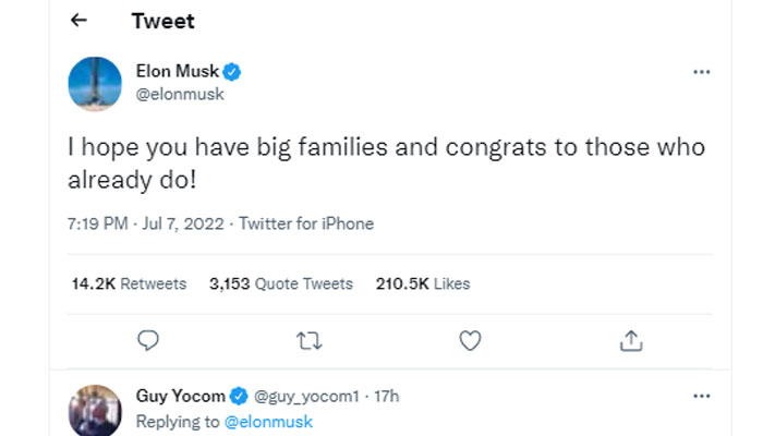 Elon Musk weighs in on twins’ birth with ‘underpopulation crisis’ joke