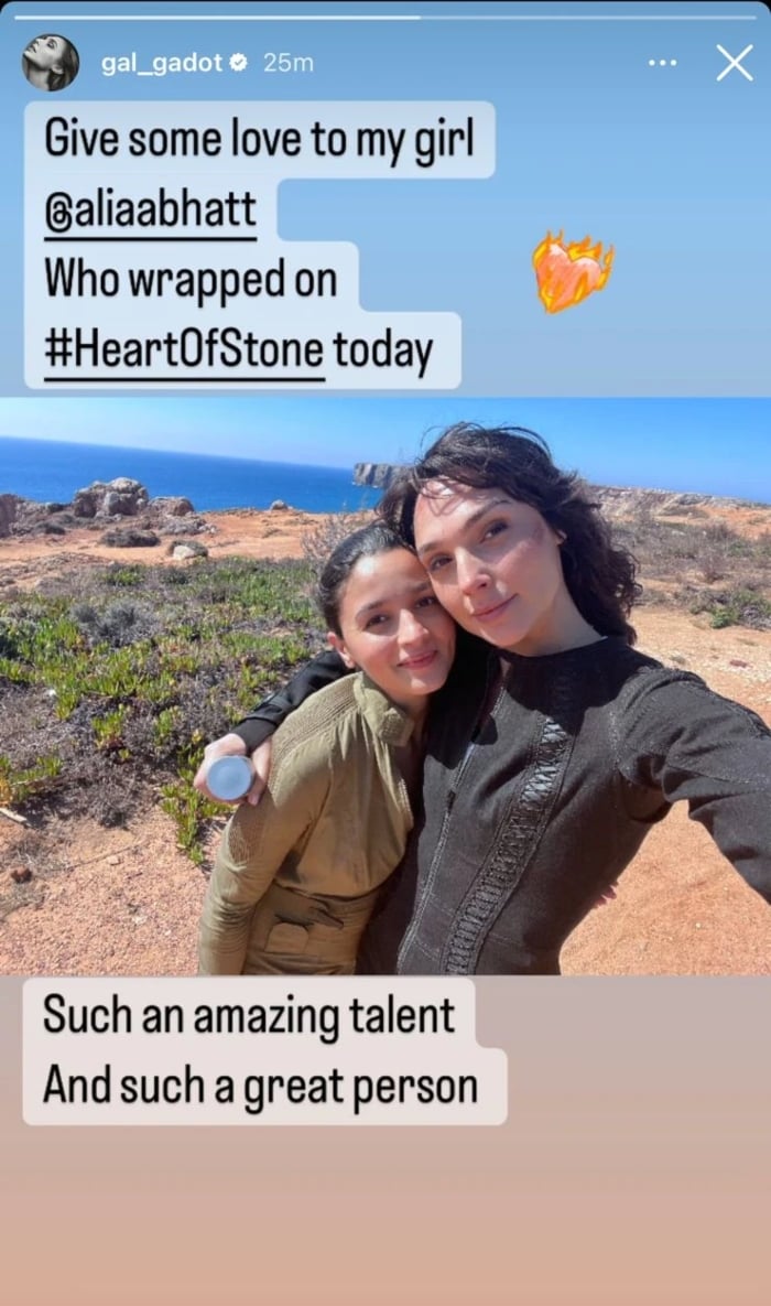 Alia Bhatt wraps shoot of ‘Heart of Stone,’ posts cute snaps with Gal Gadot