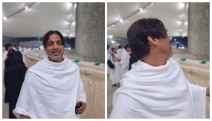 Shoaib Akhtar performing rami — the symbolic act of stoning the devil. — Instagram/Shoaib Akhtar