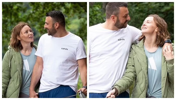 Chanelle Hayes and fiance Dan Bingham look stunning during West Yorkshire Stroll