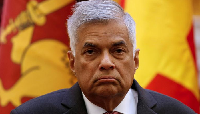 Sri Lanka Prime Minister Ranil Wickremesinghe attends a news conference with Vietnams Prime Minister Nguyen Xuan Phuc (unseen) at the Government Office in Hanoi, Vietnam, April 17, 2017. — Reuters/Kham/File Photo