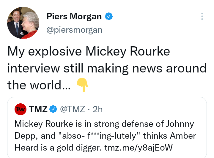 Piers Morgan basks in rare success of Amber Heard, Tom Cruise bashing interview