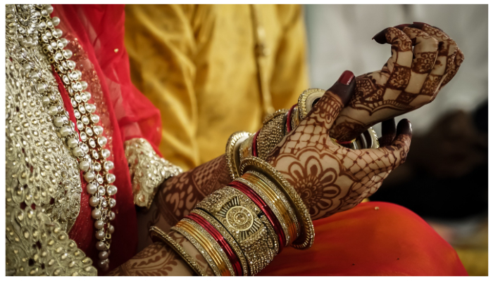 Representational image of an Indian bride with henna on her hands. — Pixabay/ Deepak Meena