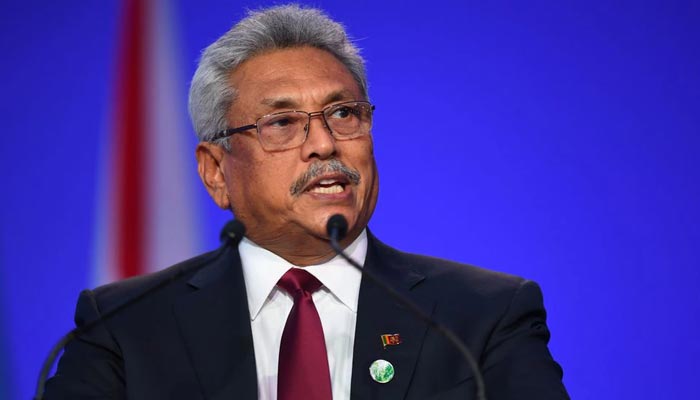 Sri Lankas President Gotabaya Rajapaksa presents his national statement as a part of the World Leaders Summit at the UN Climate Change Conference (COP26) in Glasgow, Scotland, Britain November 1, 2021.— Reuters/File