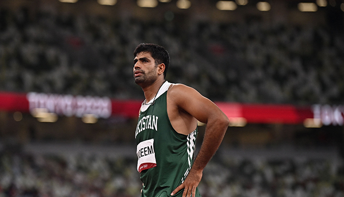 Pakistan’s Arshad Nadeem competes in the men’s javelin throw final during the Tokyo 2020 Olympic Games at the Olympic Stadium in Tokyo on August 7, 2021. — AFP