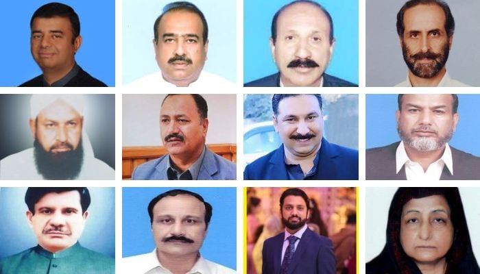 11 candidates recently unseated by the Election Commission for voting against party lines, “lotas” (turncoats) and mother of Basit Sultan, Zahra Batool, who won on a PTI ticket. - Geo.tv